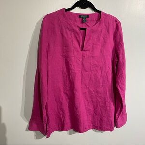 Lauren Ralph Lauren Linen blouse fushia pink
